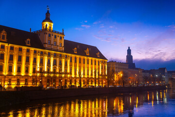 Beautiful view of the old town. Wroclaw, Poland, Europe