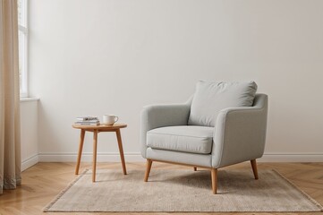 Bright Modern Interior Design with Simple Furniture