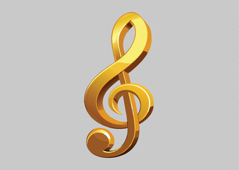 Obraz premium Golden Treble Clef Icon for Music Lovers