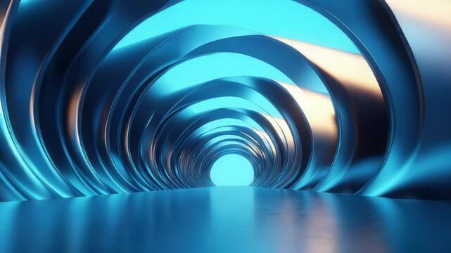 Abstract tunnel with swirling, 
