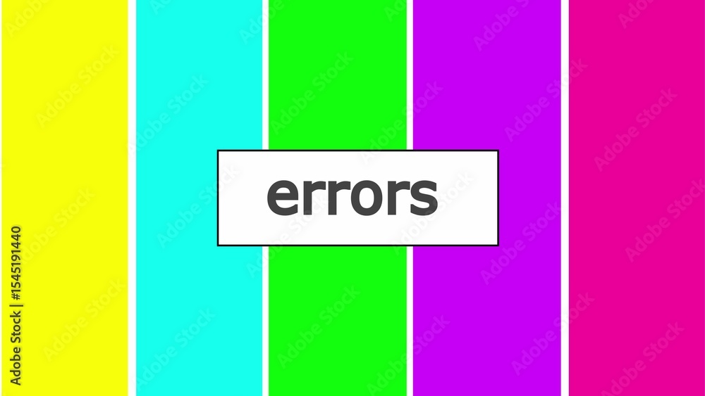 Fototapete abstract colorful error message against a bright backdrop concept illustrating technical glitches an