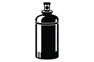 Black and White Illustration of a CylinderShaped Tank with a Valve on Top