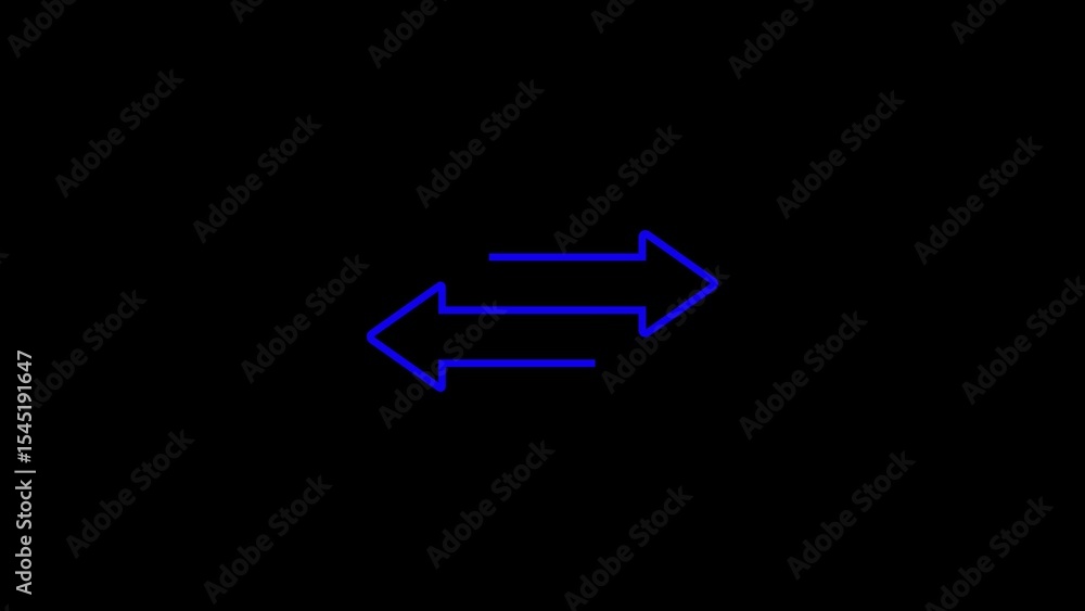 Aufkleber simple blue arrows pointing in opposite directions a clear icon representing exchange or conversion 