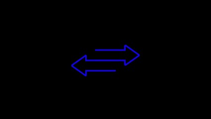 Simple blue arrows pointing in opposite directions a clear icon representing exchange or conversion  ideal for information  websites and graphic design projects.