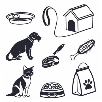 vector illustration of a cat icon shet