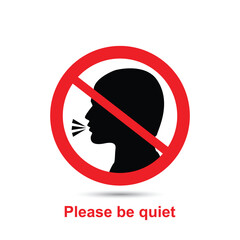 Stop talking vector sign