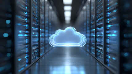 Sala de equipos servidores de internet y datos en la nube