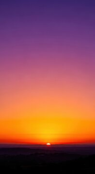 Fototapeta Vibrant sunset horizon with purple and orange gradient sky