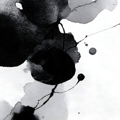 pintura abstracta en blanco y negro