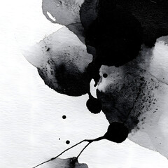 pintura abstracta en blanco y negro