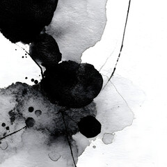 pintura abstracta en blanco y negro