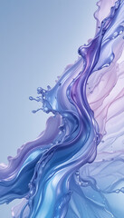 Abstract Liquid Flow in Icy Blue and Purple Gradient