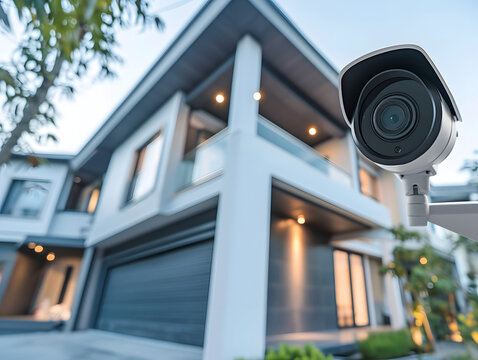 CONCEPTO DE VIDEOVIGILANCIA Y SEGURIDAD EN CASA CON CÁMARA 