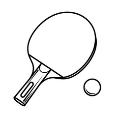 Table tennis bat and ball representing essential equipment for a fast-paced game