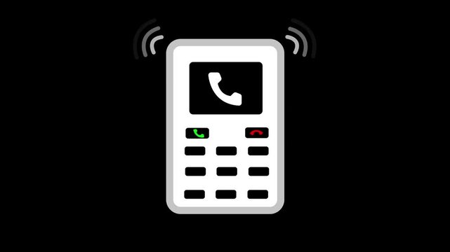 Ringing Telephone Animated Wave, Simple and Modern Phone Calling Animation