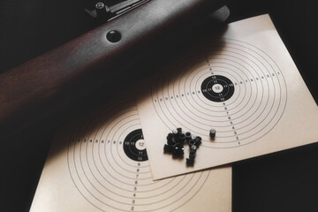 Pistol trigger target close-up sport sports shooter marksman hobby defense firearm rifle ammunition...