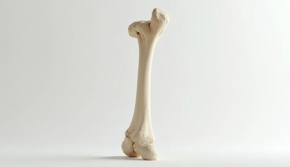 Human Femur Bone Isolated on White Background