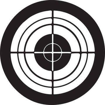 Circular shooting target silhouette for target practice, training and shooting range design