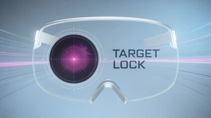 Target Lock: Futuristic technology and innovative design blend, featuring virtual reality goggles, where precision meets visual innovation. - Powered by Adobe