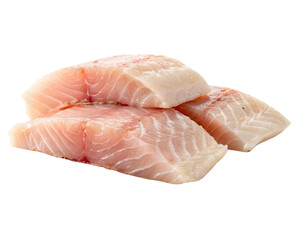 raw salmon fillet on transparent