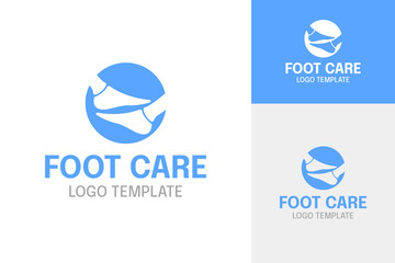 Ankle bone therapy logo design template vector illustration