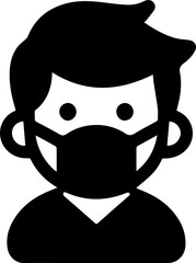 People Wearing Face Mask Icon for Health