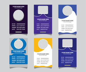 Bundle ID card design templates for your use and pass