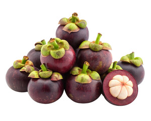 mangosteen isolated on white