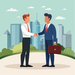 Obraz premium Business people shaking hands