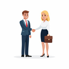 Fototapeta premium Business people shaking hands
