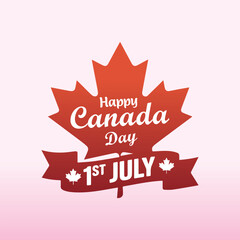 Happy Canada Day celebration design