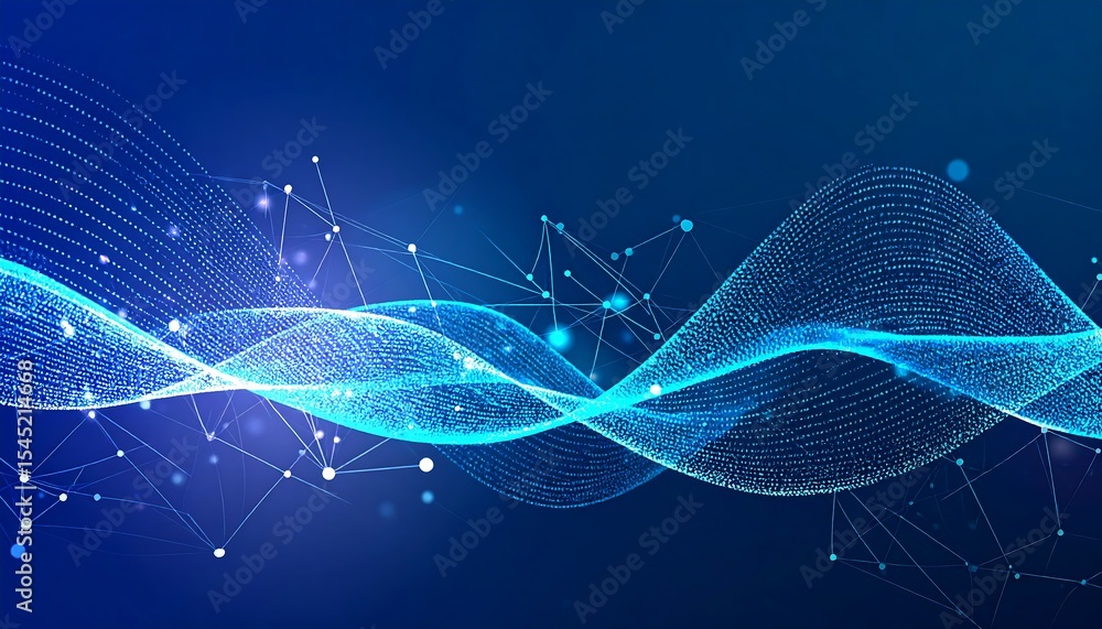Poster abstract digital data flowing background.