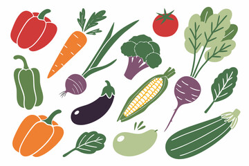 seamless pattern of vegetables