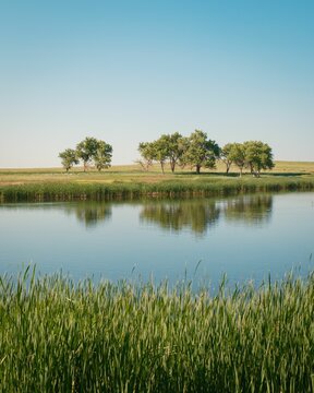 Lower Derby Lake at Rocky Mountain Arsenal National Wildlife Refuge in Commerce City, Colorado