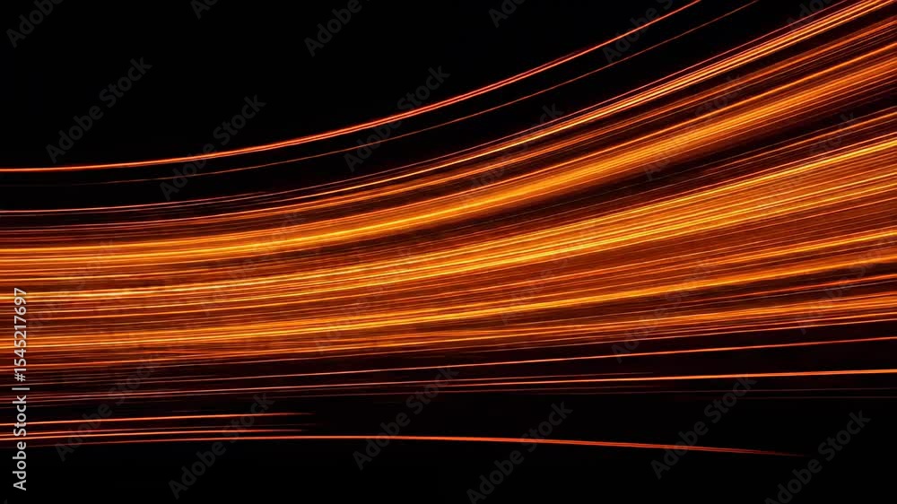Poster abstract orange light trails against black background creating dynamic and energetic visuals