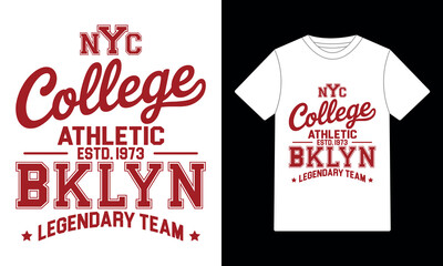 NYC Brooklyn College Athletic Team Vintage T-Shirt