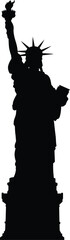 Statue Of Liberty Vector Black Shadows Silhouette © Alpona