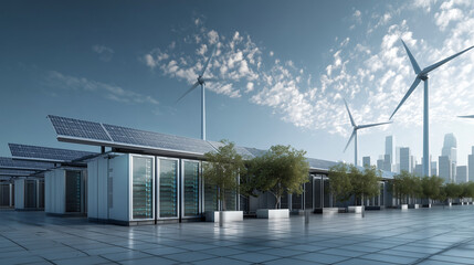 Sustainable Data Center Utilizing Solar and Wind Power, Environmental Technology