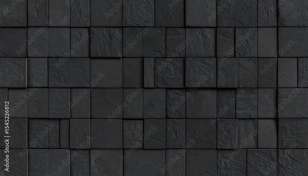 Aufkleber dark stone blocks pattern texture background.