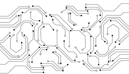 Abstract white circuit board pattern on white background, electrical, connection