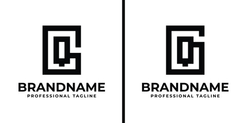 Obraz premium Letters GQ Monogram Logo, suitable for any business with QG or GQ initials
