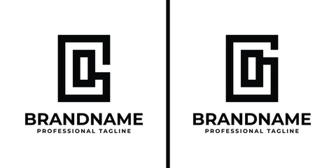 Obraz premium Letters GO Monogram Logo, suitable for any business with OG or GO initials