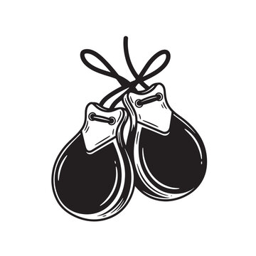 black castanets musical instrument clip art preview