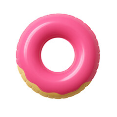 Pink Inflatable Ring Toy, isolated on transparent background Generative Ai. 