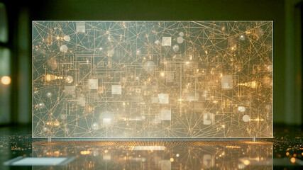 Futuristic network data visualization abstract technology background