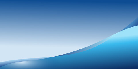 Naklejka premium Blue wave abstract background vector illustration.