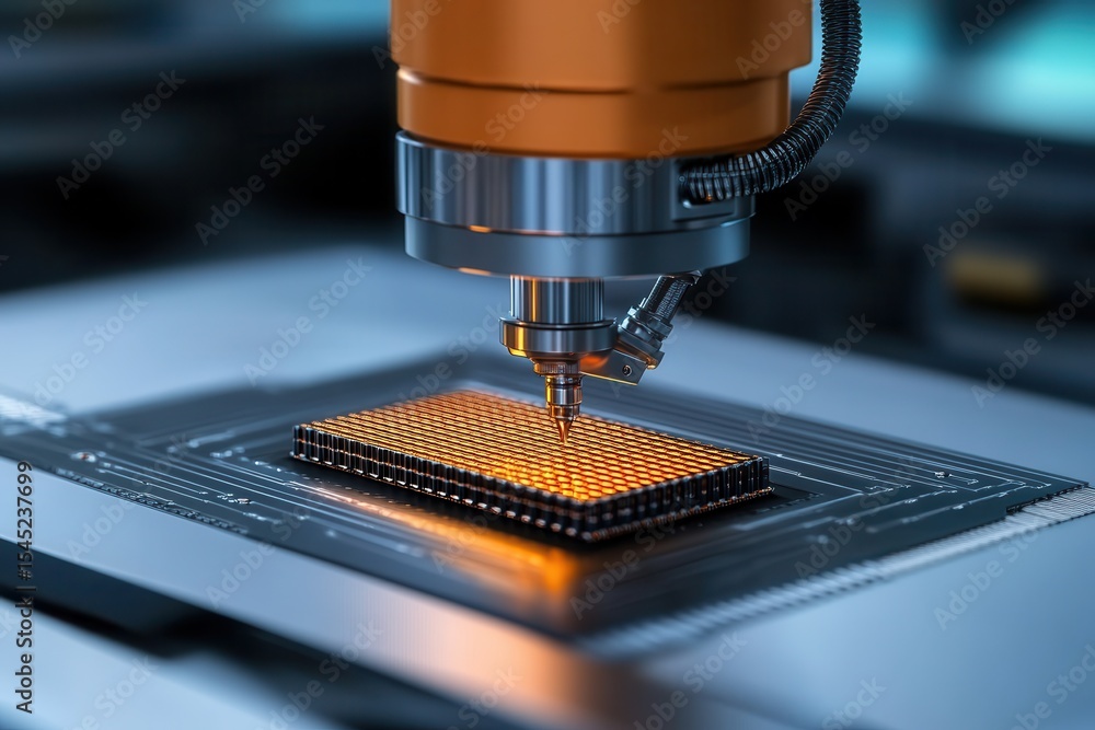 Poster a robotic arm in a high-tech lab precisely assembles solid-state battery cells, showcasing innovatio