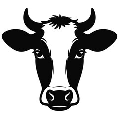 black and white bull