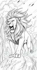 Obraz premium lion vector illustration