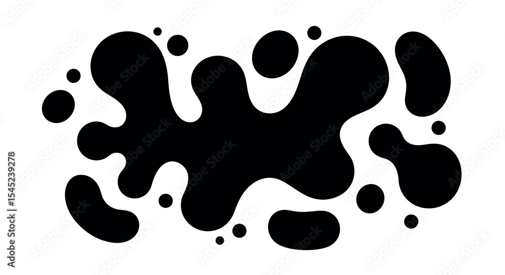 Poster abstract organic blob shape design for modern art and graphic projects